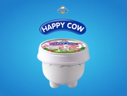 Happy Cow Cup Strawberry Vanilla